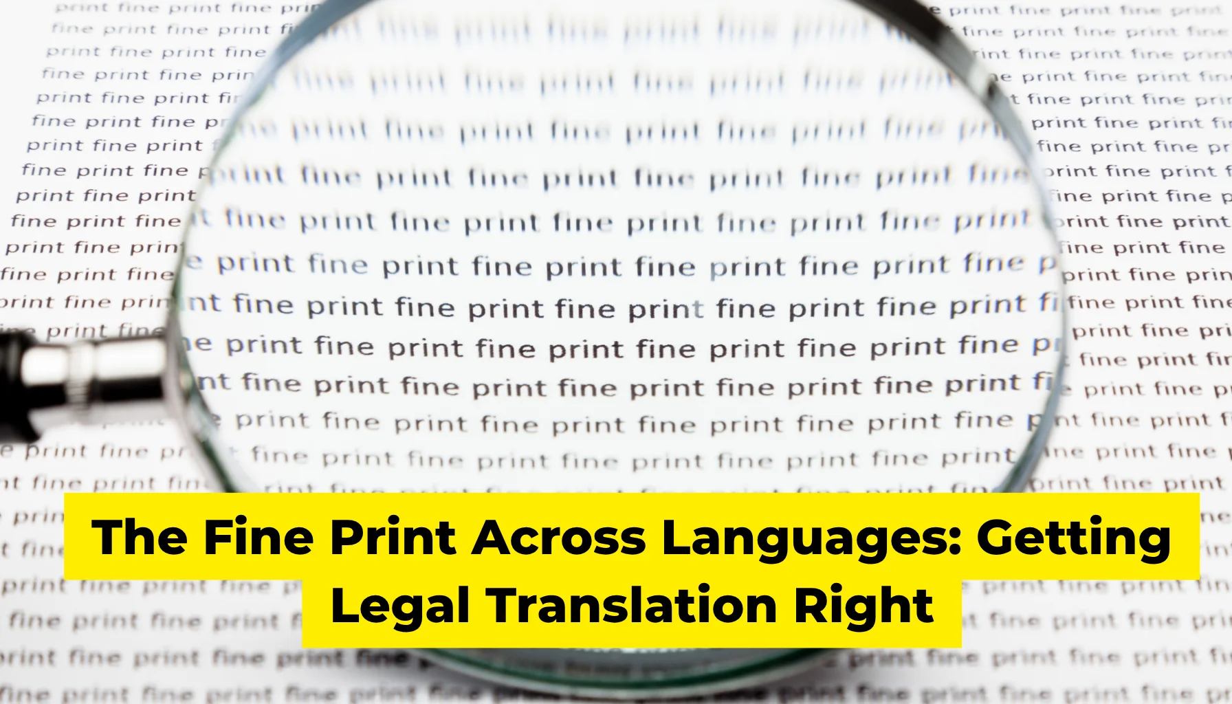 The Fine Print Across Languages Getting Legal Translation Right